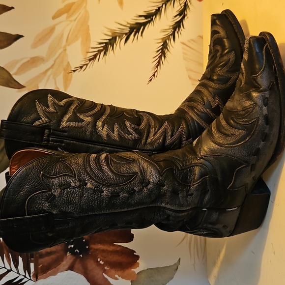 Dan Post | "Sidewinder" Black Western Boots | Sz 8.5| Festival, Boho, Southwest - Picture 3 of 9